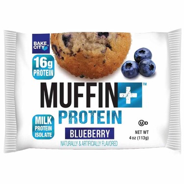 Bake City Muffin+ Protein Blueberry Muffin, 113g