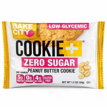 Bake City Cookie+ Zero Sugar Peanut Butter Cookie, 34g