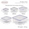 Feelings Plastic Food Storage Container Set Square, 10 PCS