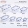 Feelings Plastic Food Container Set Rectangular, 14 PCS