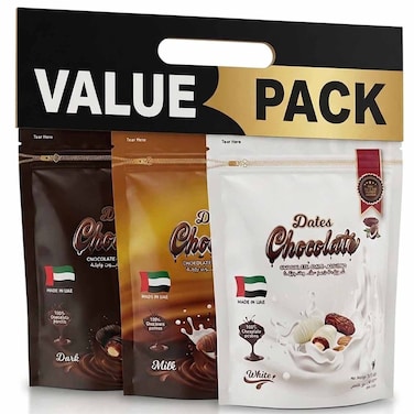 VALUE PCK 100G DARK/MILK/WHITE