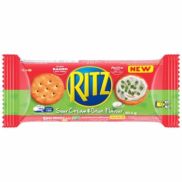Ritz Sour Cream and Onion Flavour Crackers Oven Baked, 39.6g