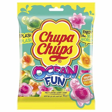 Chupa Chups Ocean Fun Fruit Flavour Gummy Candy, 90g
