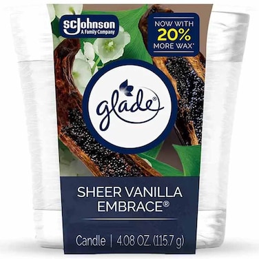 Glade Sheer Vanilla Embrace Scented Candle, 4.08oz