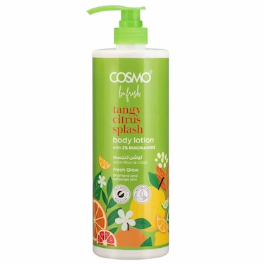 Cosmo Be Fresh Tangy Citrus Splash Body Lotion with 3% Niacinamide, 1L