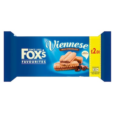 Fox's Viennese Milk Chocolate Biscuits, 120g