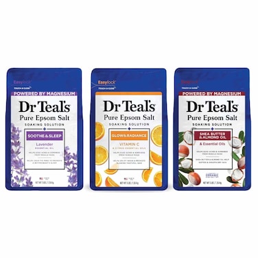 Dr Teal's Pure Epsom Bath Salt Assorted Soak, 1.36kg
