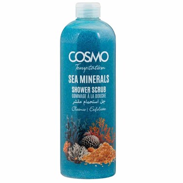 Cosmo Temptation Sea Minerals Shower Scrub Cleanse and Exfoliate, 1L