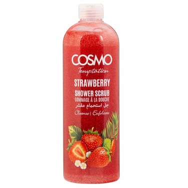 Cosmo Temptation Strawberry Shower Scrub Cleanse and Exfoliate, 1L