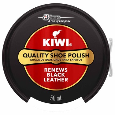 Kiwi Quality Shoe Polish Black Leather, 50ml