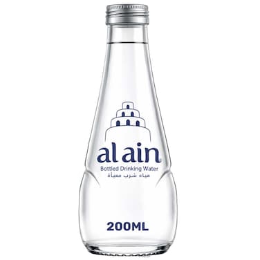 Al Ain Bottled Drinking Water Glass Bottle, 200ml