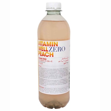 Vitamin Well Zero Peach, 500ml