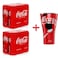Coca-Cola Original Taste Carbonated Soft Drink with Free Aluminum Cup, 330ml, Pack of 12