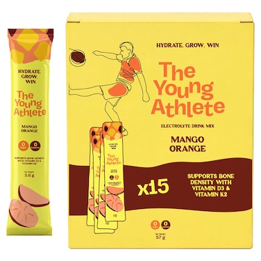 The Young Athlete Mango Orange Electrolyte Hydration Drink Mix, 3.8g, Pack of 15
