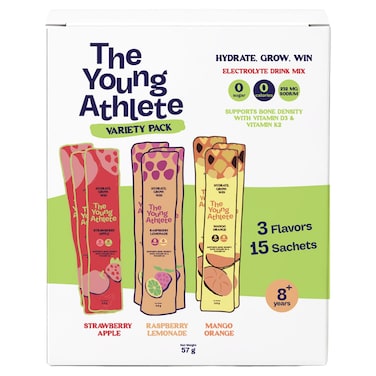 The Young Athlete Electrolyte Hydration Variety Pack, 3.8g, Pack of 15