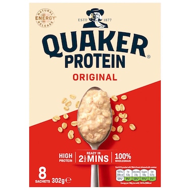 Quaker Protein Original Oatmeal Sachets, 302g