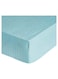 Comfort Stripe Microfiber AQUA Fitted Sheet Double 120x200 cm