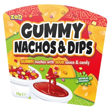 Zed Gummy Nachos and Dips Candy, 51g