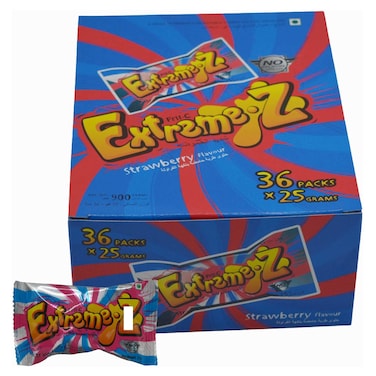 Frit-C Extreme-Z Strawberry Flavour Candy, 25g, Pack of 36