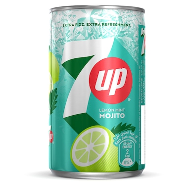 7UP Lemon Mint Mojito Zero Sugar Soft Drink, 155ml