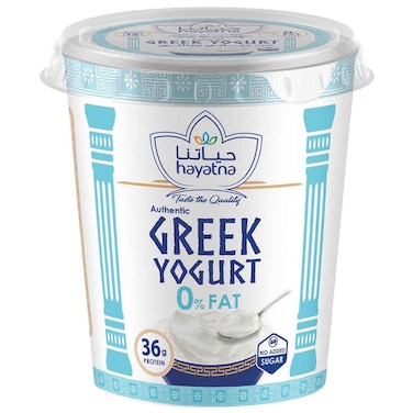 Hayatna Authentic Greek Yogurt Plain 0% Fat, 360g