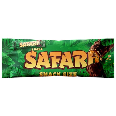 Gandour Safari Wafer and Caramel Bars in Milk Chocolate Flavour, 32g, Pack of 8
