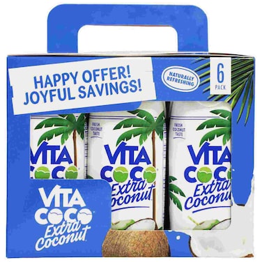 Vita Coco Extra Coconut Water, 330ml, Pack of 6