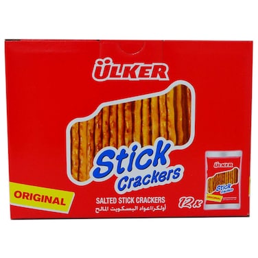 &Uuml;lker Stick Crackers Original Salted Crackers, 30g, Pack of 12