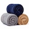 Plush Ribbed Double Blanket, Assorted