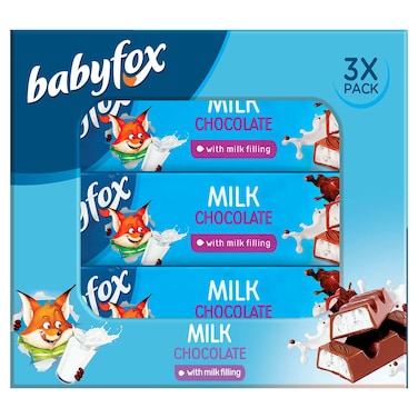Babyfox Milk Chocolate with Milk Filling, 45g, Pack of 3