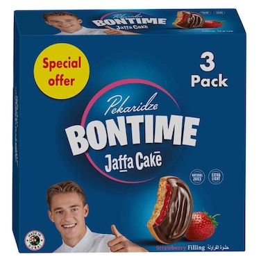 Pekaridze Bontime Jaffa Cakes Strawberry Filling, 137g, Pack of 3