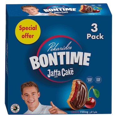 Pekaridze Bontime Jaffa Cakes Cherry Filling, 137g, Pack of 3