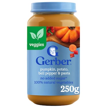 Gerber Pumpkin, Potato, Bell Pepper and Pasta Puree for Toddlers, 250g