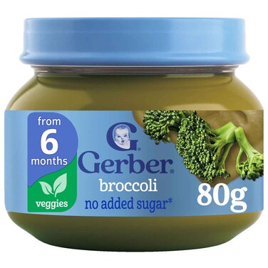 Gerber Broccoli Puree Baby Food, From 6 Months, 80g