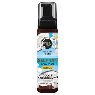 Organic Shop Paradise Found Self Tan Body Foam Medium, 160ml
