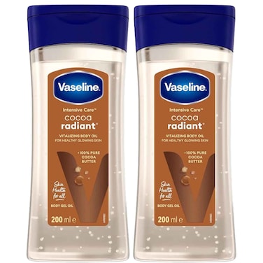Vaseline Intensive Care Cocoa Radiant Body Oil, 200ml, Pack of 2