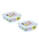 Pyrex Cook and Freeze Square Glass Dish 0.8L, Pack of 2
