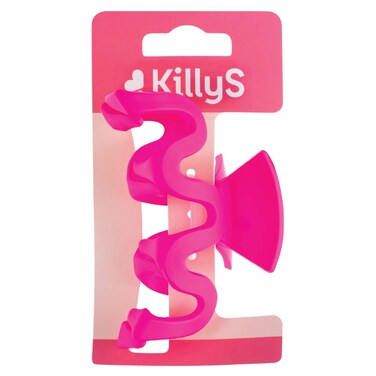 KillyS Neon Hair Claw Zig-Zag Magenta, Large Zig-Zag Hair Claw Clip, Neon Magenta