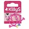 Killys Kids Hair Ties Neon Pink, Pack of 2
