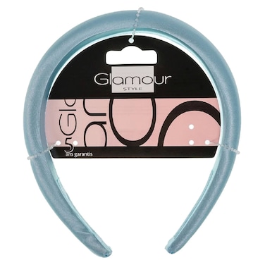 Killys Pastel Blue Satin Padded Headband, Wide Hair Accessory