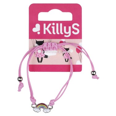 Killys Kids Pink Rainbow Adjustable Bracelet
