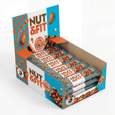 Nut and Fit Caramel Almond and Sea Salt Bar, 36g, Pack of 20