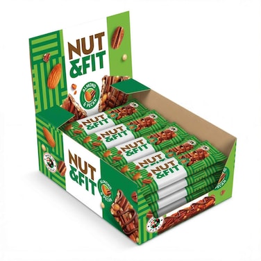 Nut and Fit Almond and Pecan Bar, 36g, Pack of 20
