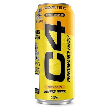 C4 Performance Energy Drink Pineapple Head Zero Sugar, 500ml