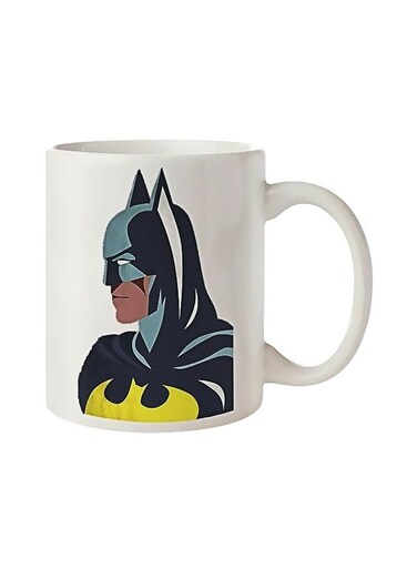 Print Batman Printed Ceramic Mug Blue/Yellow/White Standard