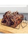Steel Grill Stand BBQ Rib Rack Non-Stick Steak Holders Portable Camping Barbecue Cooking Roasting Tool