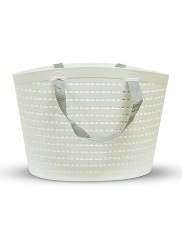 Cleany Genie Multi-Purpose Flexible Laundry Basket for Clothes - White 39 x 29 x 24 cm