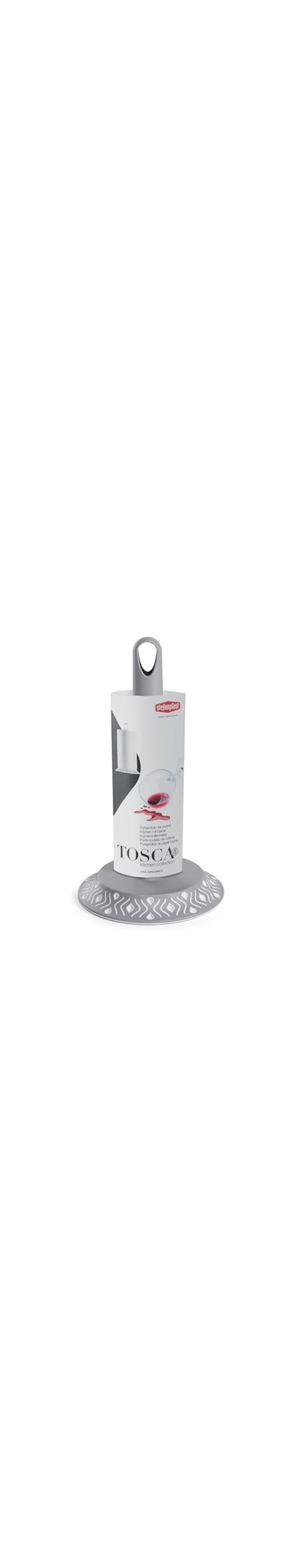 Stefanplast Kitchen Roll Holder White - Stone Grey 17x30H