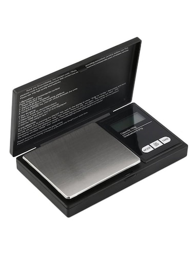Digital Jewelry Balance Weight Scale Black/Silver 12.8x1.8x7.6centimeter