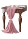 Joyzzz Chiffon Table Runner, 68.5x305cm Sheer Fabric Romantic Rustic Table Runner, for Romantic Wedding Decor Bridal and Baby Shower Birthday Rustic Party Decoration, Sheer Wedding Runner